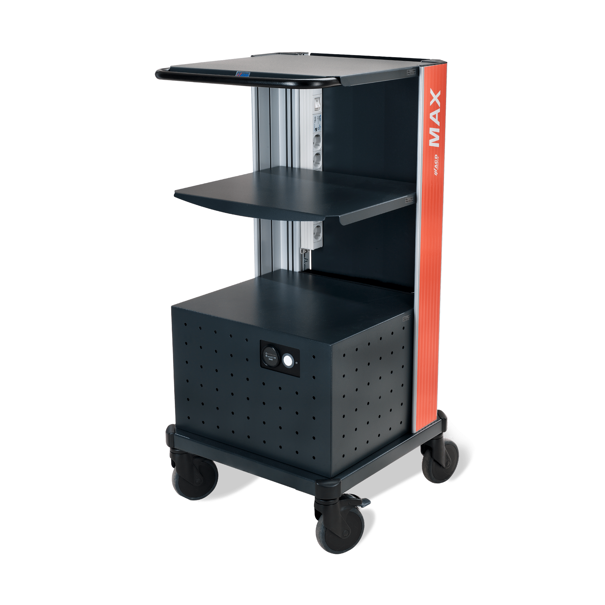 Mobile workstation MAX for ergonomic and location-independent work in warehousing and logistics