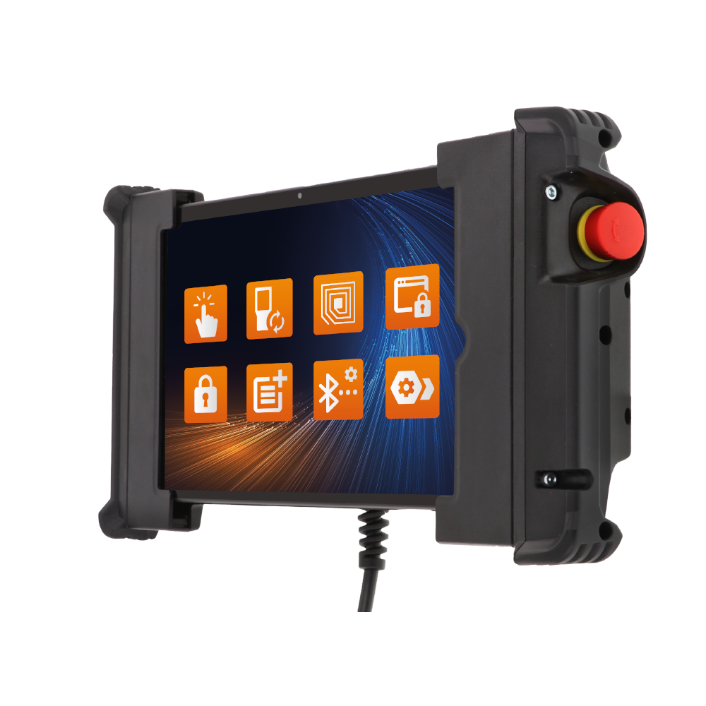 M2Smart HMI case_robust, industrial case in which standard tablets can be inserted without tools.