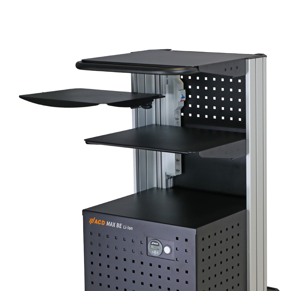 Swivel plate B420 for MAX BE Shelf can be folded in/out at the side, dimension: 420 x 345 (W x D), max. load 5 kg